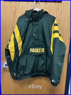 Vintage 90s NFL Pro Line Starter Jacket Size XL Green Bay Packers Pullover HOOD Vintage 90s NFL Pro Line Starter Jacket Size XL Green Bay Packers Pullover HOOD