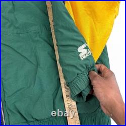 Vintage 90s Starter NFL Green Bay Packers Full Zip Hooded Jacket Sz L