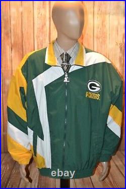 Vintage 90s Starter NFL Pro Line Men Green Bay Packers Windbreaker Jacket Sz XL