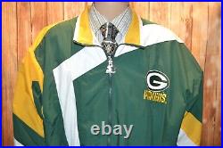 Vintage 90s Starter NFL Pro Line Men Green Bay Packers Windbreaker Jacket Sz XL