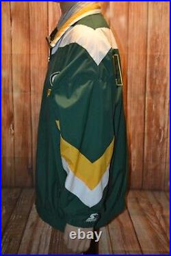 Vintage 90s Starter NFL Pro Line Men Green Bay Packers Windbreaker Jacket Sz XL