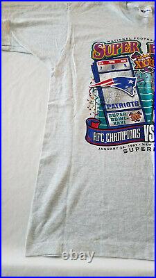 Vintage 90s Super Bowl XXXI Patriots Vs Green Bay Packers Mens L Graphic T Shirt