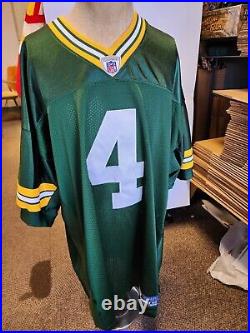 Vintage Brett Favre Green Bay Packers Reebok Authentic Nfl Jersey Size 52 Green