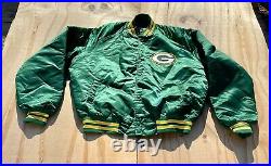 Vintage Chalk Line Green Bay Packers NFL Jacket Men's Size Large Satin Snap