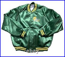 Vintage Chalk Line Green Bay Packers Satin Snap Bomber Jacket XXL Made in USA