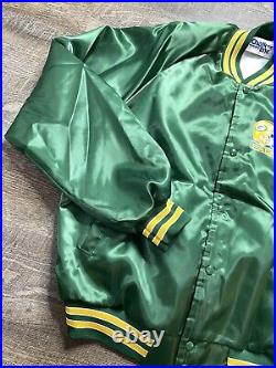 Vintage Chalk Line Green Bay Packers Satin Snap Bomber Jacket XXL Made in USA