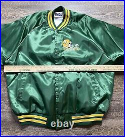 Vintage Chalk Line Green Bay Packers Satin Snap Bomber Jacket XXL Made in USA