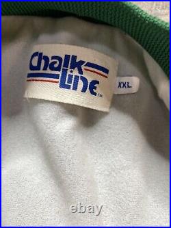 Vintage Chalk Line Green Bay Packers Satin Snap Bomber Jacket XXL Made in USA
