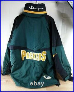 Vintage Champion Green Bay Packers NFL Insulated Winter Coat Mens XL (B5)