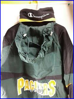 Vintage Champion Green Bay Packers NFL Insulated Winter Coat Mens XL (B5)