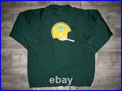 Vintage Champion Mens Green Bay Packers Sideline Players Jacket Coat Size Large