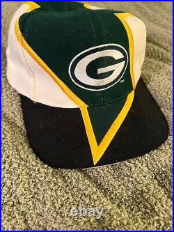 Vintage Drew Pearson Green Bay Packers SnapBack Graffiti Lightning Bolt Rare Hat