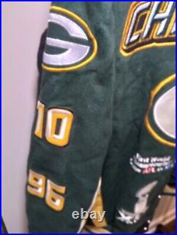 Vintage Green Bay Packers 4 Time Super Bowl Champions Jacket Size XL