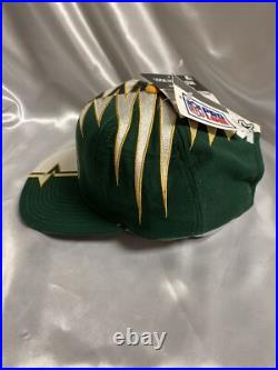 Vintage Green Bay Packers 90's Cap Hat Shock Wave White NWT New! (1312)