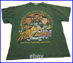 Vintage Green Bay Packers Caricature 90's t-shirt NFL Football XL B6