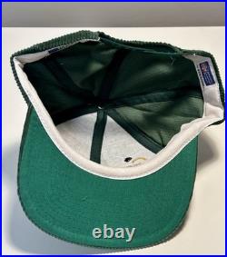 Vintage Green Bay Packers, Corduroy Eastport By Starter. Script SnapBack Rare