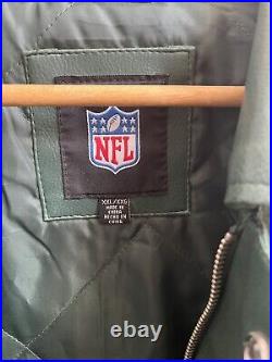 Vintage Green Bay Packers Faux Leather Jacket 90s Football NFL G-III Apparel XXL