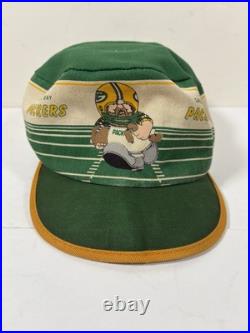 Vintage Green Bay Packers Football Hat Conductor Style NFL Fitted RARE