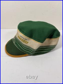 Vintage Green Bay Packers Football Hat Conductor Style NFL Fitted RARE