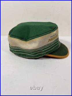 Vintage Green Bay Packers Football Hat Conductor Style NFL Fitted RARE