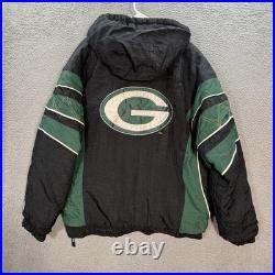 Vintage Green Bay Packers Jacket Adult 2XL XXL Green Black Starter 90s Y2K Mens