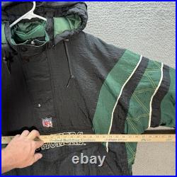 Vintage Green Bay Packers Jacket Adult 2XL XXL Green Black Starter 90s Y2K Mens