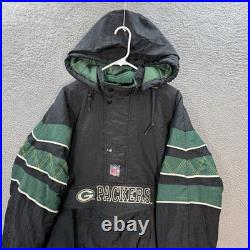Vintage Green Bay Packers Jacket Adult 2XL XXL Green Black Starter 90s Y2K Mens