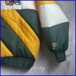 Vintage Green Bay Packers Jacket Mens XL Pro Player Hooded Puffer Back Spellout Vintage Green Bay Packers Jacket Mens XL Pro Player Hooded Puffer Back Spellout