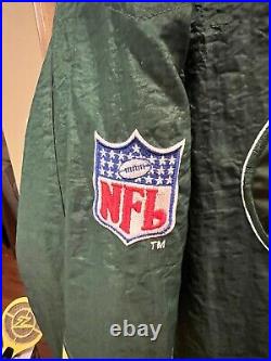 Vintage Green Bay Packers Jacket Starter ProLine 1/2 Zip Pullover Coat Size XL
