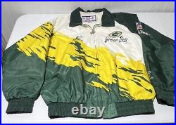 Vintage Green Bay Packers Logo Athletic Splash Jacket Wind Breaker M