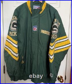 Vintage Green Bay Packers Mens Large NFL Football Green Starter Quilted Coat 90s Vintage Green Bay Packers Mens Large NFL Football Green Starter Quilted Coat 90s