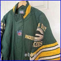 Vintage Green Bay Packers Mens Large NFL Football Green Starter Quilted Coat 90s Vintage Green Bay Packers Mens Large NFL Football Green Starter Quilted Coat 90s