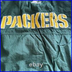 Vintage Green Bay Packers Mens Large NFL Football Green Starter Quilted Coat 90s Vintage Green Bay Packers Mens Large NFL Football Green Starter Quilted Coat 90s