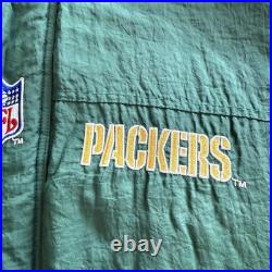 Vintage Green Bay Packers Mens Large NFL Football Green Starter Quilted Coat 90s Vintage Green Bay Packers Mens Large NFL Football Green Starter Quilted Coat 90s