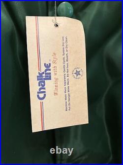 Vintage Green Bay Packers NFL Chalk Line Satin Jacket Green Bomber USA NEW W TAG