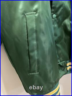 Vintage Green Bay Packers NFL Chalk Line Satin Jacket Green Bomber USA NEW W TAG