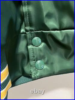 Vintage Green Bay Packers NFL Chalk Line Satin Jacket Green Bomber USA NEW W TAG