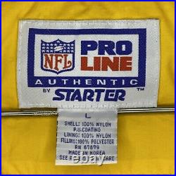 Vintage Green Bay Packers NFL Starter Pro Line Sideline Parka Jacket Sz L 1990s