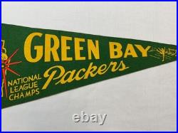 Vintage Green Bay Packers National League Champs Pennant