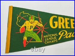 Vintage Green Bay Packers National League Champs Pennant
