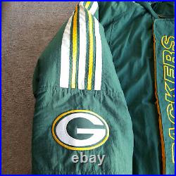 Vintage Green Bay Packers Pro Line Starter Puffer Jacket Adult XL Winter Hooded