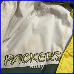 Vintage Green Bay Packers Pro Player Puffer Jacket Coat 90s NFL Size Medium