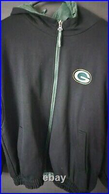 Vintage Green Bay Packers Reversable Heavyweight Hoodie to Rain Resistant Coat