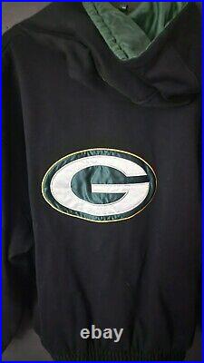 Vintage Green Bay Packers Reversable Heavyweight Hoodie to Rain Resistant Coat