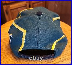 Vintage Green Bay Packers Reverse Thunder Bolt Wool Snapback Hat Drew Pearson