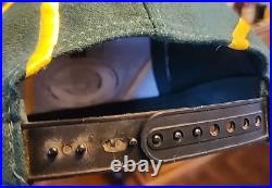 Vintage Green Bay Packers Reverse Thunder Bolt Wool Snapback Hat Drew Pearson