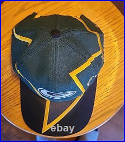Vintage Green Bay Packers Reverse Thunder Bolt Wool Snapback Hat Drew Pearson