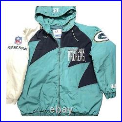 Vintage Green Bay Packers Shark Tooth Logo Athletic Puffer Jacket Proline XLARGE