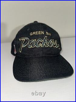 Vintage Green Bay Packers Sports Specialties Script Snapback Football Hat
