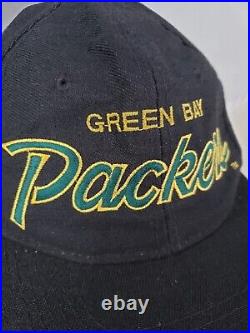 Vintage Green Bay Packers Sports Specialties Script Snapback Football Hat